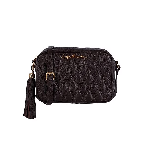 Bolsa Feminina Média Matelassê Alça Tiracolo Luiza Barcelos Coffee