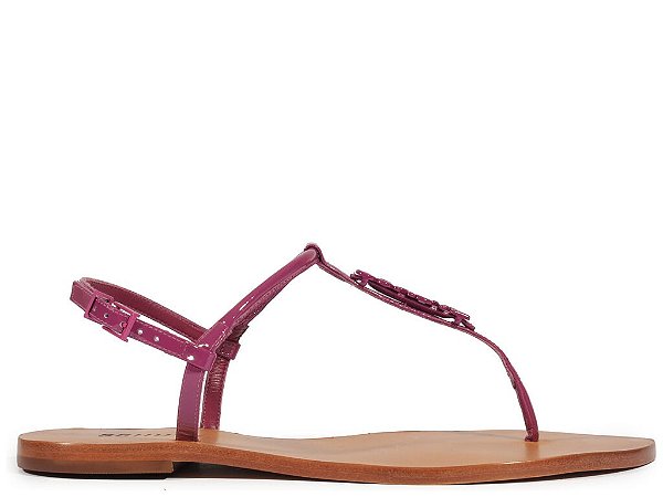 Rasteira Feminina Tira Verniz Logomania Schutz Roxo
