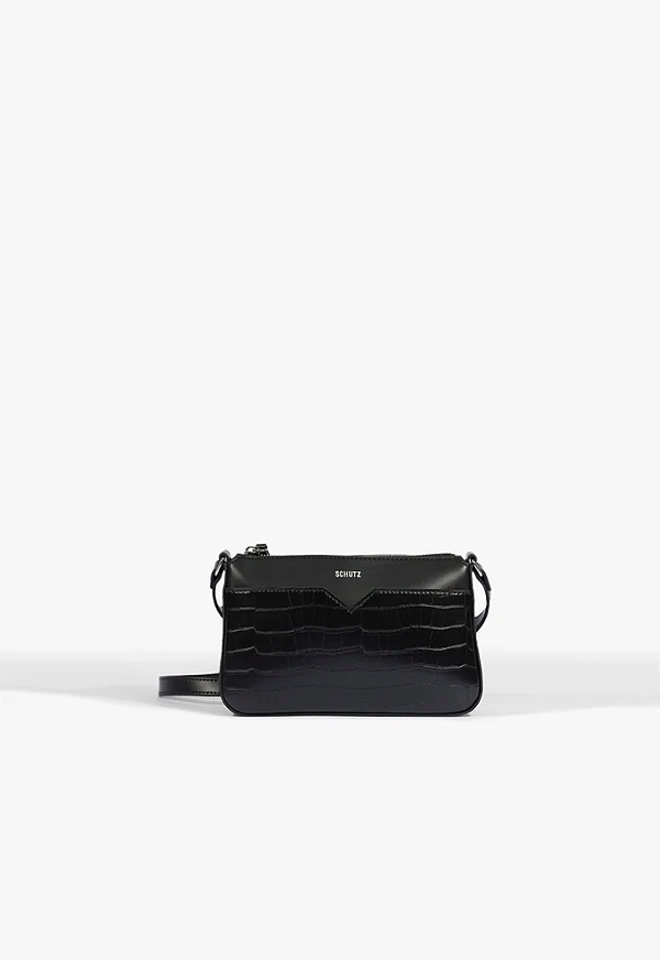 Bolsa Pequena Tiracolo New Kora Triangle Schutz Preto