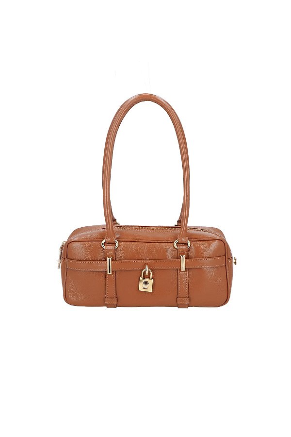 Bolsa Retangular Média Alça Alongada Atenas Luiza Barcelos Camel