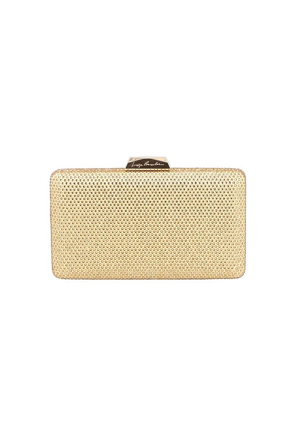 Bolsa Clutch Cristais Corrente Dourada Luiza Barcelos Dourado