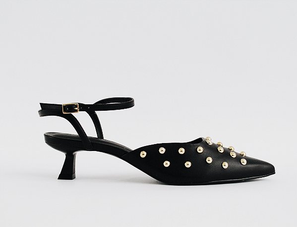 Scarpin Juliana Slingback Ilhós Bruma II Specchio Brand