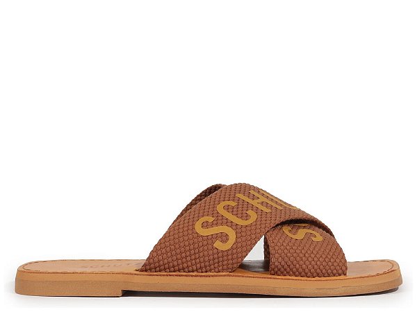 Chinelo Feminino Rasteirinha Logo Marrom Schutz X Marrom