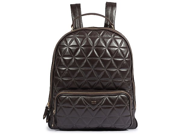Mochila Feminina Grande Couro Metalassê Schutz Coffee