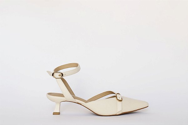 Scarpin Isis Salto Baixo Fivelas Tiras Verano Specchio Brand