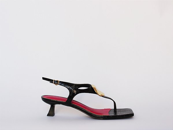 Sandália Diane Croco Aplicação Verano Specchio Brand