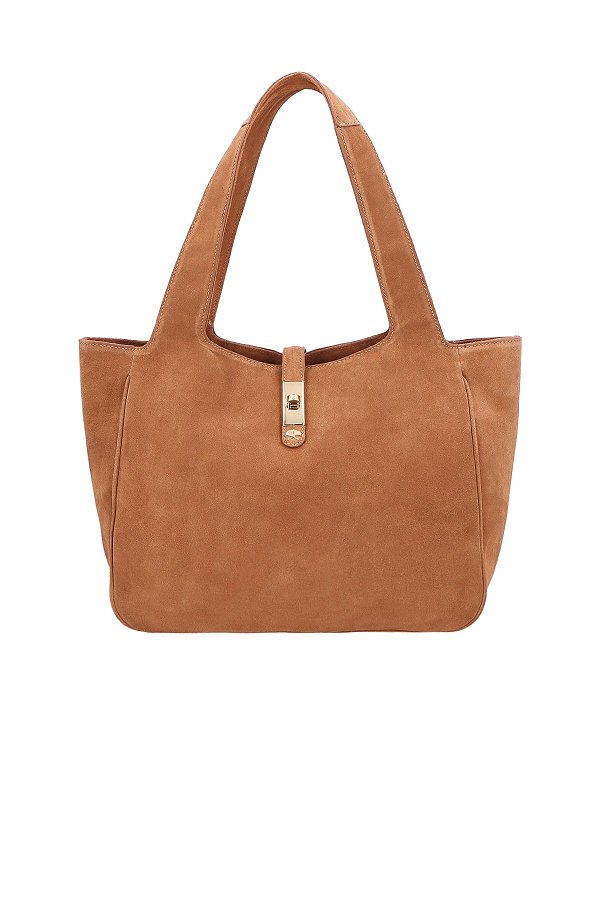 Bolsa Grande Camel Ziper Shopper Luiza Barcelos Camel
