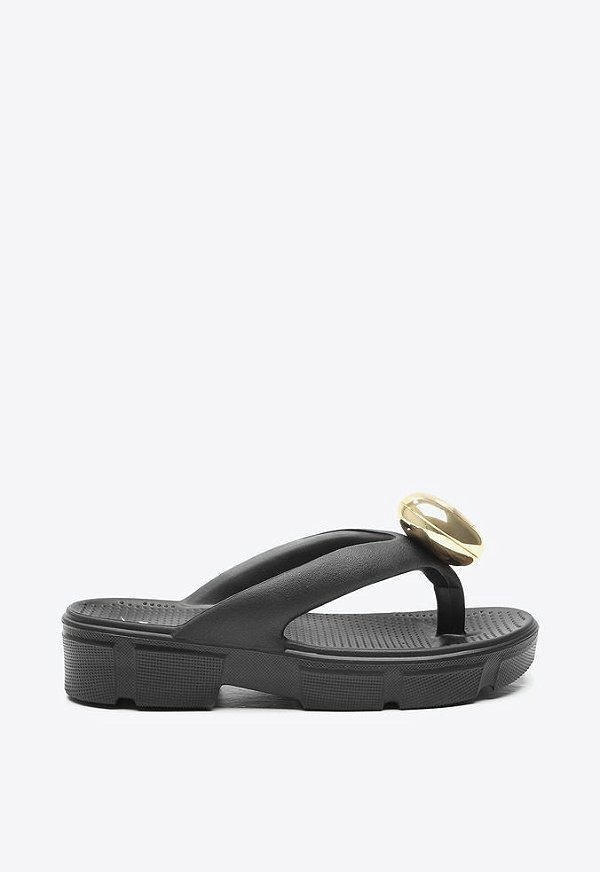 Chinelo Feminino Mirella Esfera Logomania Vicenza Preto