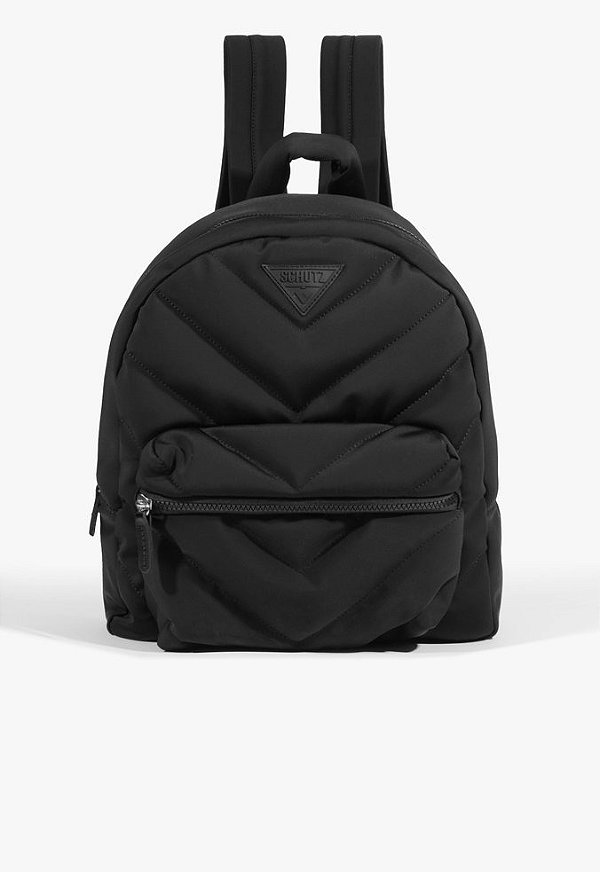 Mochila Feminina Grande Nylon Logomania Schutz Preto