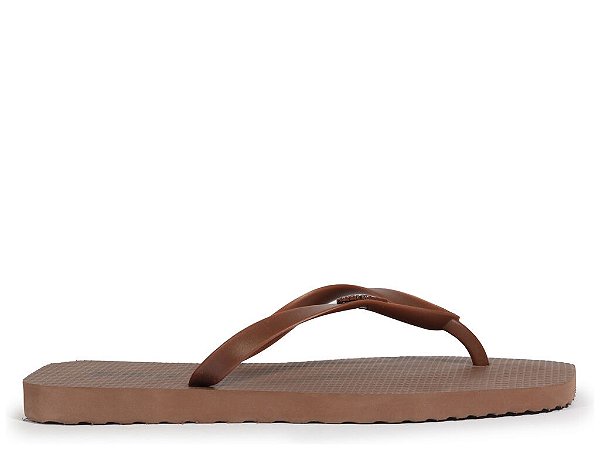Chinelo Feminino Jelly Flip Flop Bico Quadrado Schutz Marrom