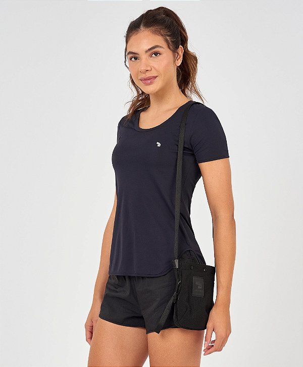 Tshirt Feminina Skin Fit Alongada Alto Giro Colors