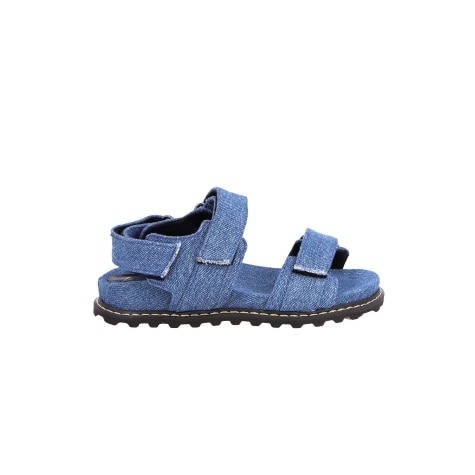 Sandália Infantil Velcro Jeans Luiza Barcelos Azul