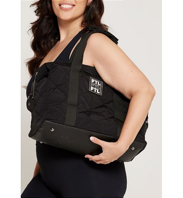 Mala Feminina Urban Ziper Alça Multimaterial Fit Li Preto