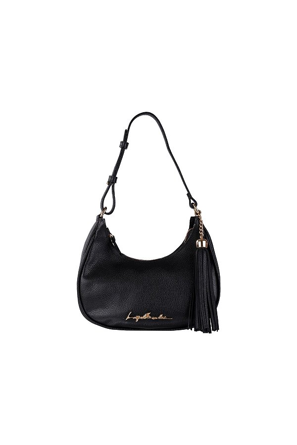 Bolsa Feminina Pequena Meia Lua Barbicacho Luiza Barcelos Preto