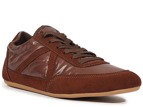 Tenis Camurça Sneaker Eight Cadarço Schutz Coffee