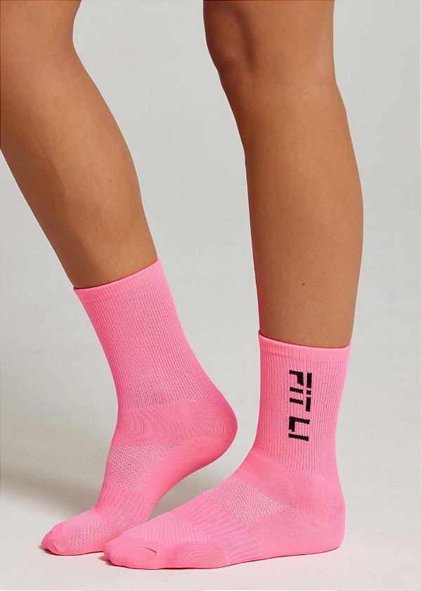 Meia Cano Medio Runner Fit Li Colors