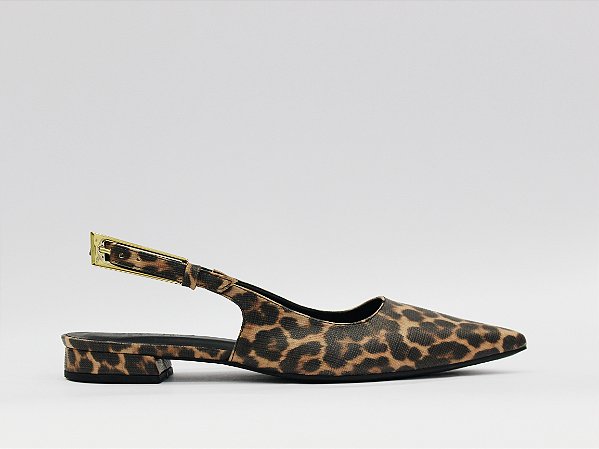 Sapatilha Denise Slingback Bico Folha Lumière Specchio Brand