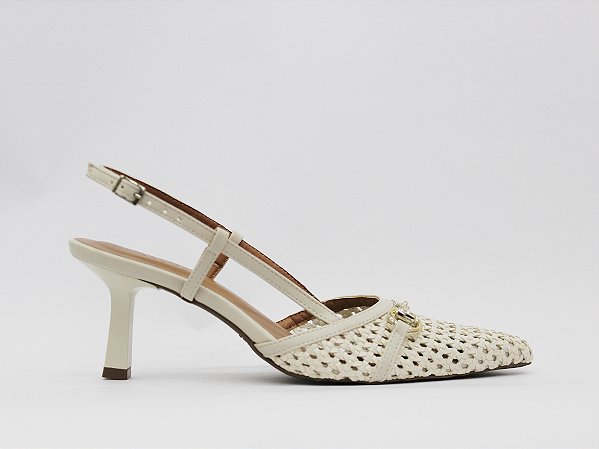 Scarpin Marilia Slingback Tressê Lumière Specchio Brand