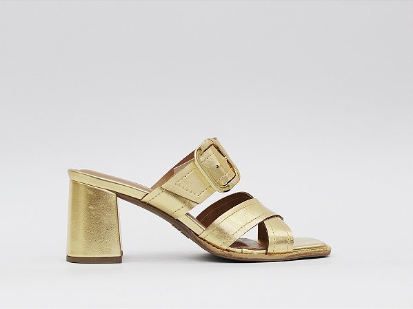 Tamanco Acassia Tiras Largas Fivela Lumière Specchio Brand