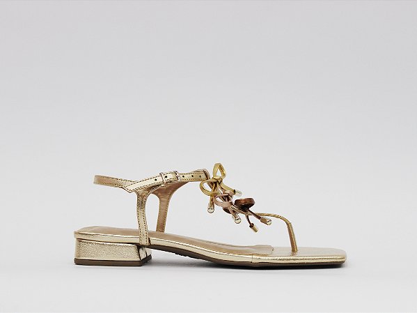 Rasteira Isabela Salto Bloco Laço Lumière Specchio Brand