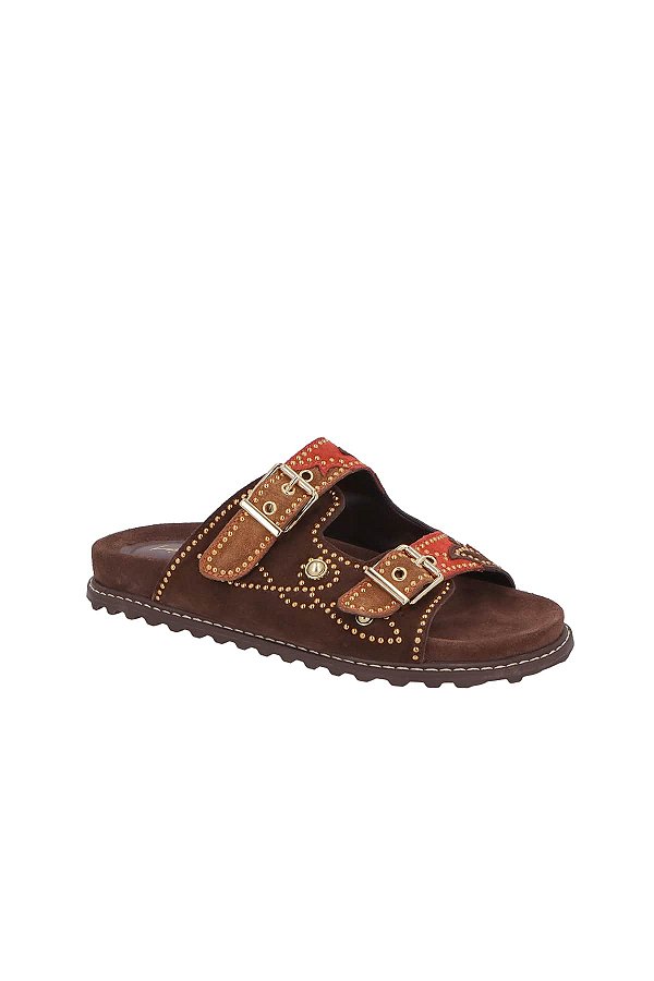 Papete Camurça Tratorado Fivela Rebite Aplicações Luiza Barcelos Coffee