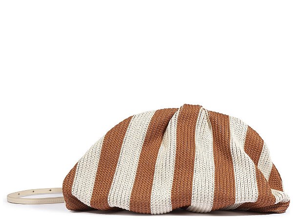 Bolsa Clutch Multimaterial Grande Croche Ziper Schutz Off White