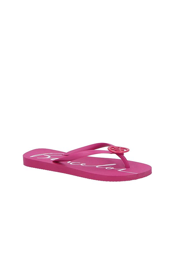 Chinelo Feminino Maxi Injetado Logomania Luiza Barcelos Rosa