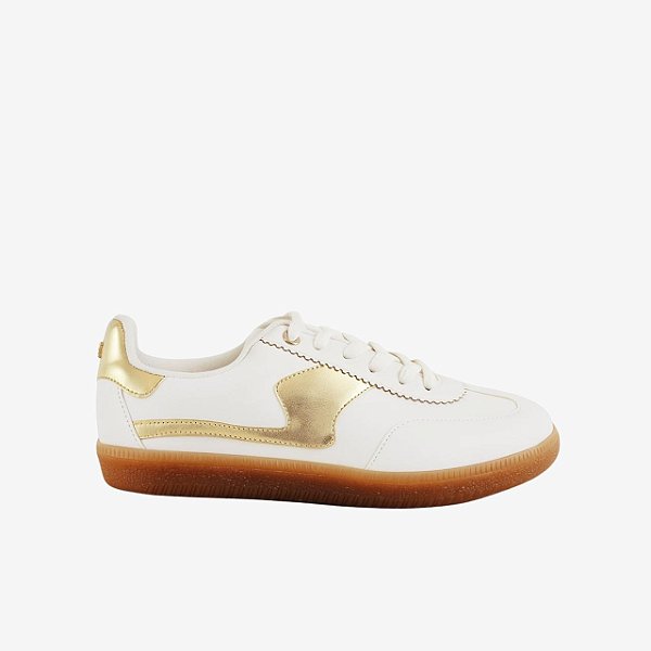 Tênis May Couro Cadarço Detalhes Lumière MYSB