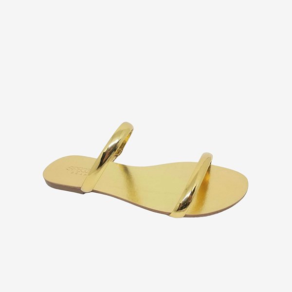 Rasteira Leone Tiras Metalcolor Lumière SB