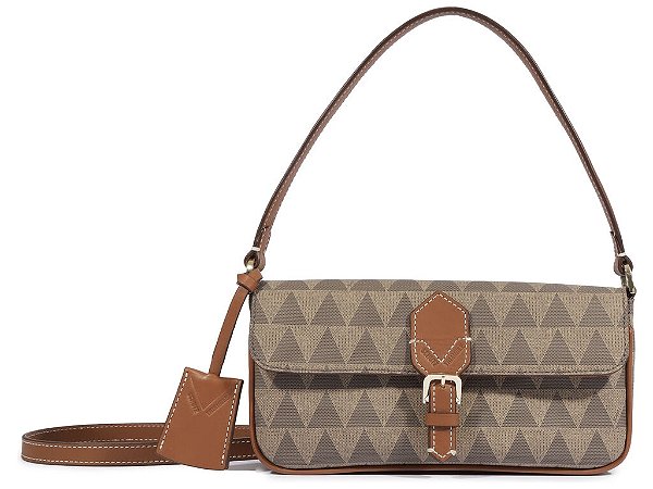 Bolsa Shoulder Média Fivela Triangle Schutz Camel