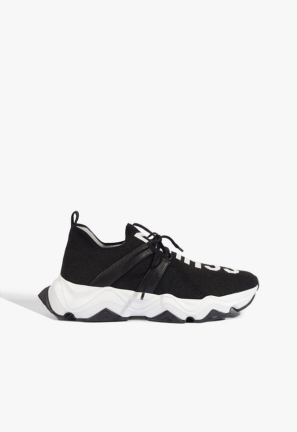 Tênis Feminino Sneaker ST Cadarço Tecido Schutz Preto