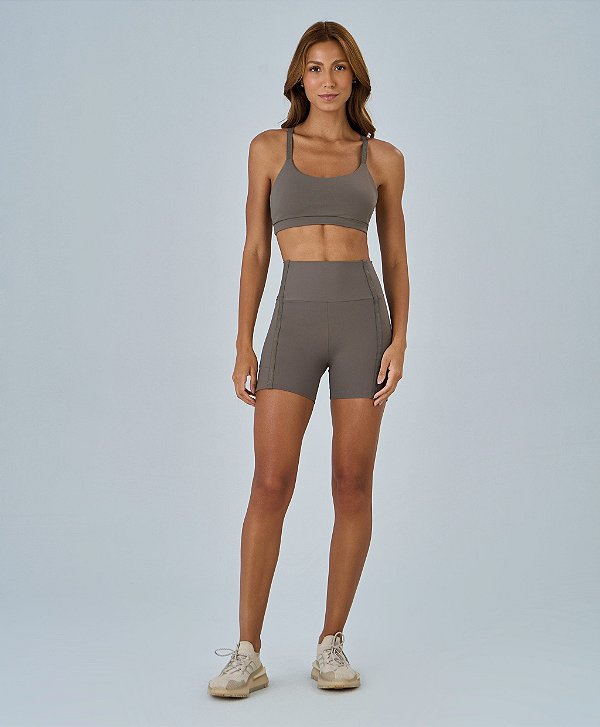 Bermuda Feminina Elástico Personalizado Alto Giro