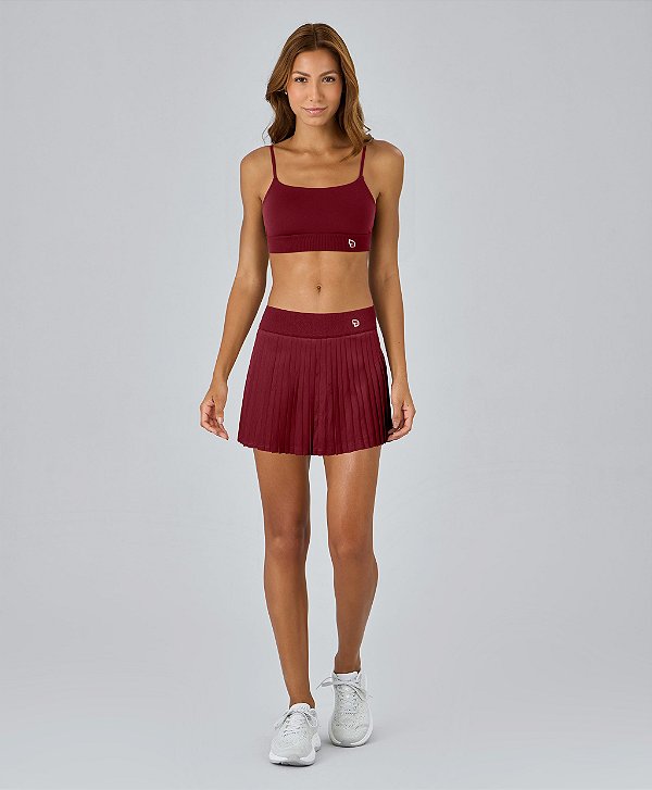 Saia Shorts Feminina Cos Canelado Alto Giro