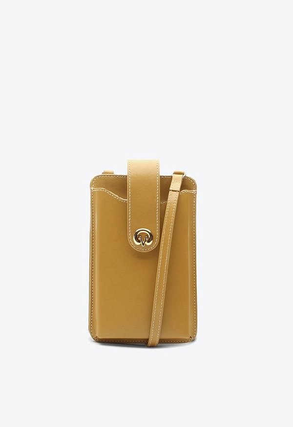 Porta Celular Mel Couro Logomania Vicenza Camel