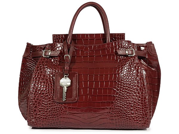 Bolsa Feminina Média Tote Heaven Croco Schutz Marsala