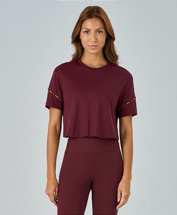 T-Shirt Cropped Com Elástico Personalizado Alto Giro