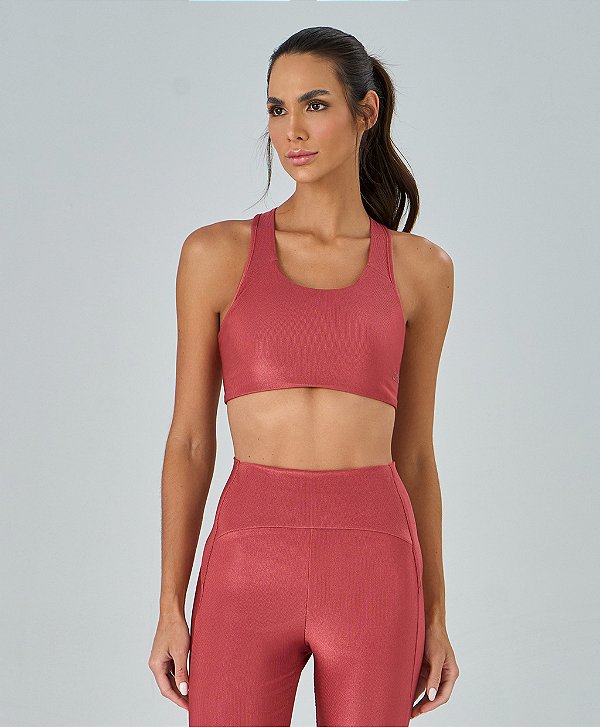 Top Feminino Rib Glow Nadador Alto Giro