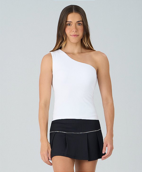 Regata Um Ombro Canelada Alto Giro