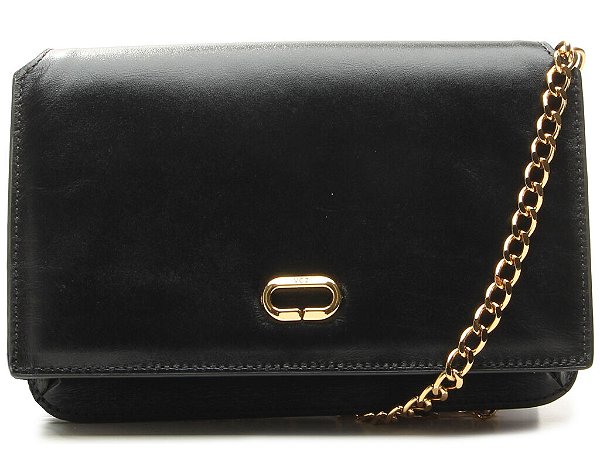 Porta Celular Corrente Couro Vicenza Preto