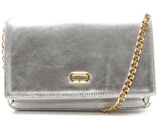 Porta Celular Corrente Couro Vicenza Prata