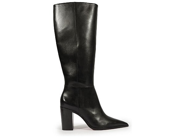 Bota Feminina Salto Couro Schutz Preto