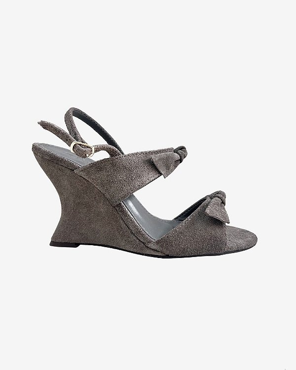 Sandália Clara  Camurça  Laço Zabumba MYSB