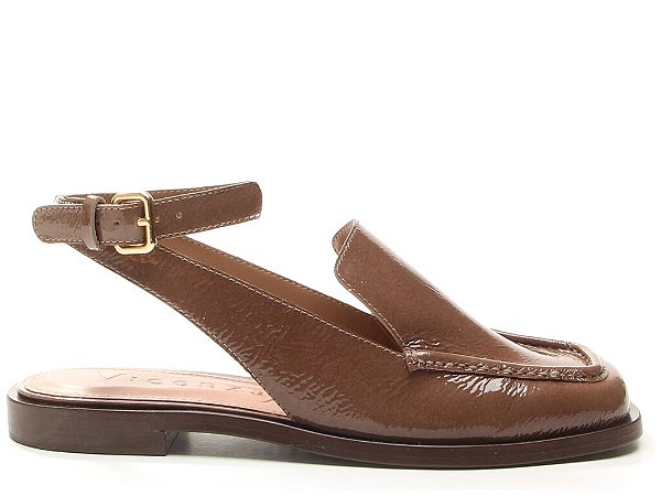 Mocassim Feminino Fechado Couro Vicenza Marrom