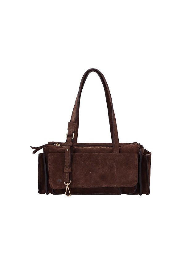 Bolsa Grande Bolso Camurça Luiza Barcelos Coffe