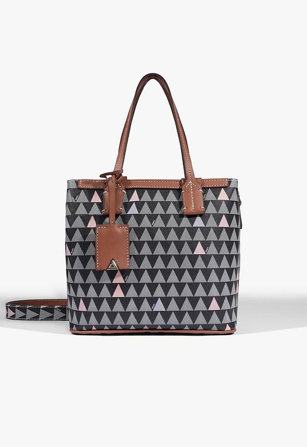 Bolsa  Média Shopping New Triangle Nina Schutz Camel