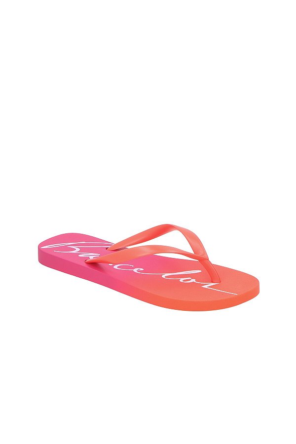 Chinelo Com Degradê Luiza Barcelos Vermelho Pepper E Rosa Magenta