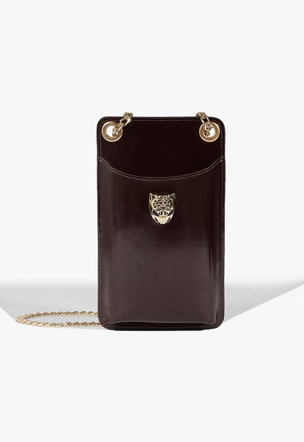 Porta Celular Leoness Pequena Couro Schutz Marsala