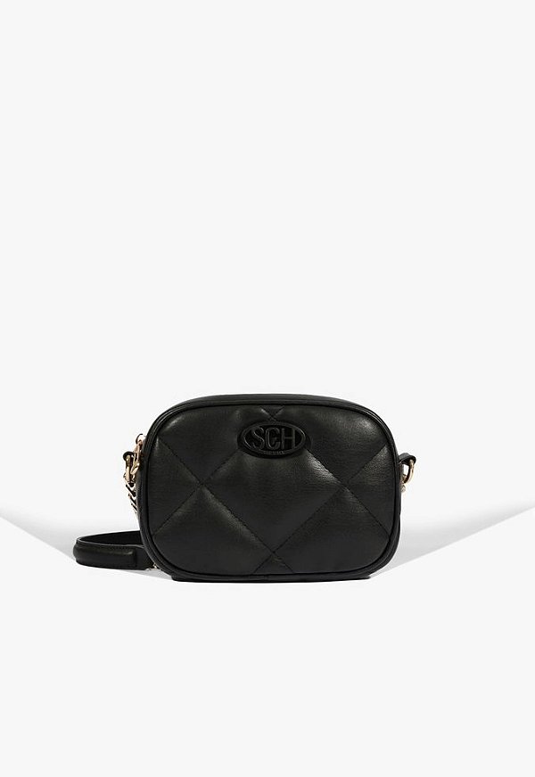 Bolsa Tiracolo Marina Pequena Couro Schutz Preto