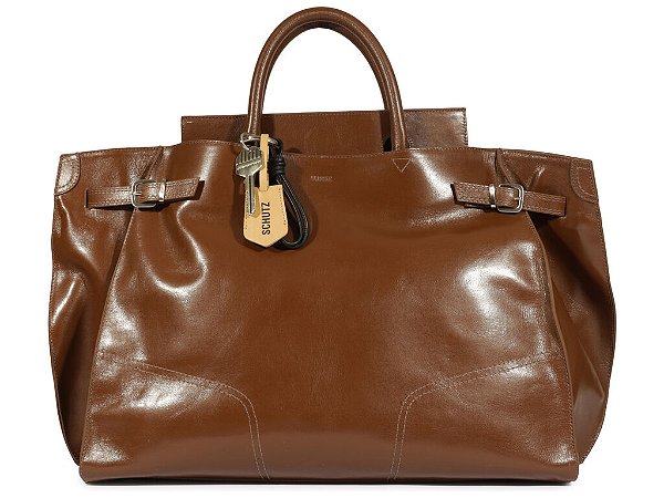 Bolsa Grande Tote Acessórios Couro Schutz Marrom