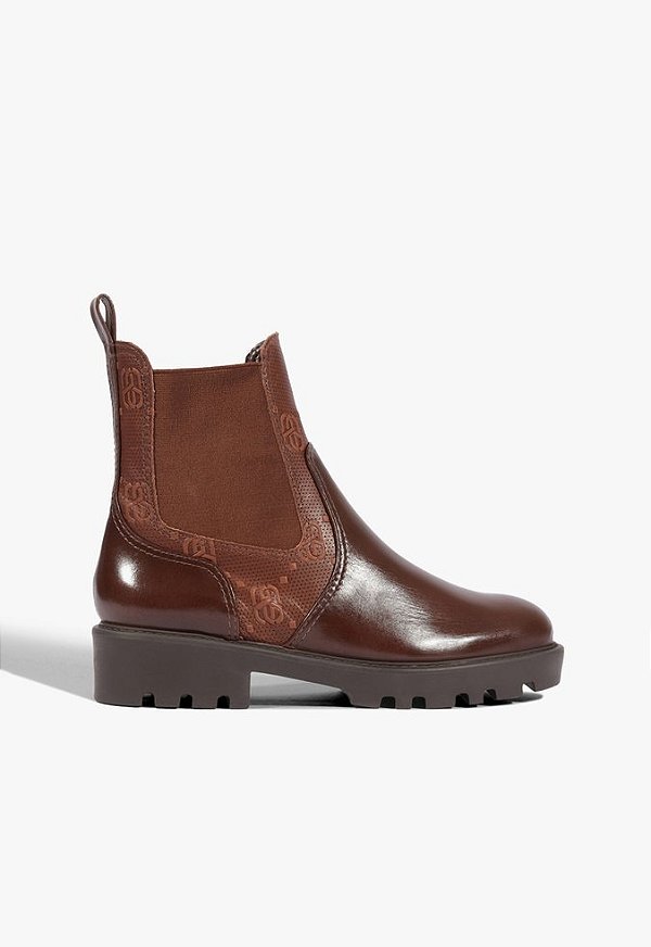 Bota Stz Tratorada Cano Baixo Couro Schutz Marrom